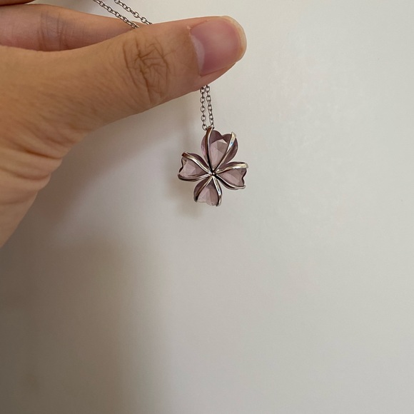 Swaroski purple clover pendant - Picture 2 of 4